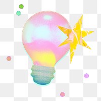 Aesthetic light bulb png illustration, transparent background