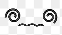 Dizzy face png 3D character, transparent background