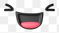 Laughing face png 3D character, transparent background