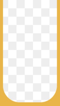 Yellow curve png border frame, transparent background