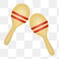 Maracas png sticker, transparent background