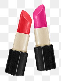 Lipsticks png sticker, transparent background