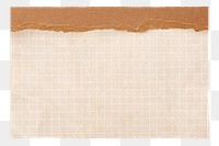 PNG Beige grid paper collage element, transparent background