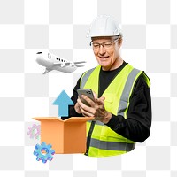 International business worldwide shipping png, transparent background