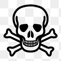 Poison skull png clipart illustration, transparent background. Free public domain CC0 image.