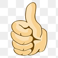 Thumbs up png clipart illustration, transparent background. Free public domain CC0 image.