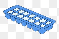 Ice tray png clipart illustration, transparent background. Free public domain CC0 image.