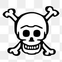 Poison skull png clipart illustration, transparent background. Free public domain CC0 image.