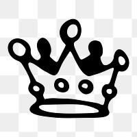 Crown png clipart illustration, transparent background. Free public domain CC0 image.