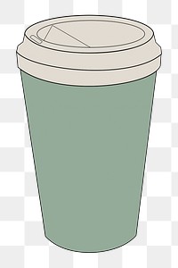 Hot drink cup png clipart illustration, transparent background. Free public domain CC0 image.