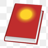 Red book png clipart illustration, transparent background. Free public domain CC0 image.