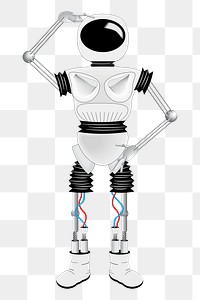 Robot png clipart illustration, transparent background. Free public domain CC0 image.