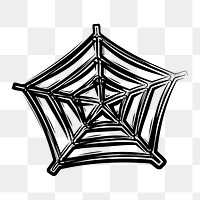 Spider web png clipart illustration, transparent background. Free public domain CC0 image.