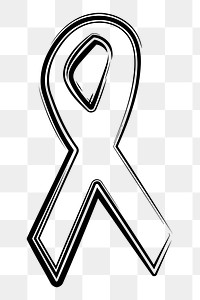 Awareness ribbon png clipart illustration, transparent background. Free public domain CC0 image.