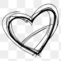 Heart png clipart illustration, transparent background. Free public domain CC0 image.