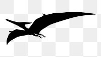 Pteranodon dinosaur silhouette png clipart illustration, transparent background. Free public domain CC0 image.