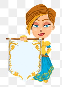 Woman character png clipart illustration, transparent background. Free public domain CC0 image.