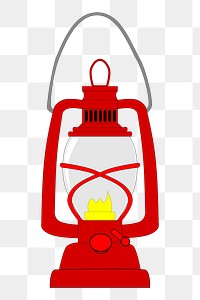 Red lantern png clipart illustration, transparent background. Free public domain CC0 image.