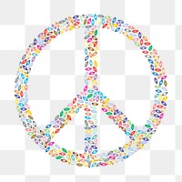 Peace sign png clipart illustration, transparent background. Free public domain CC0 image.