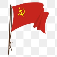 Soviet Union flag png clipart, transparent background. Free public domain CC0 image.