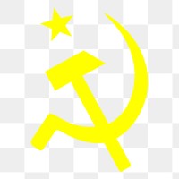 Hammer and sickle png clipart, transparent background. Free public domain CC0 image.