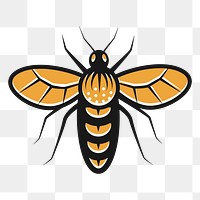 Bee insect png clipart, transparent background. Free public domain CC0 image.