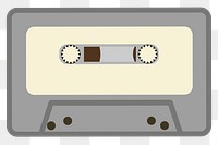 Cassette tape png clipart, transparent background. Free public domain CC0 image.