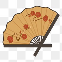 Hand fan png clipart, transparent background. Free public domain CC0 image.