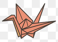 Bird origami png clipart, transparent background. Free public domain CC0 image.