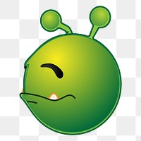 Alien cartoon png clipart, transparent background. Free public domain CC0 image.