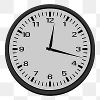 Wall clock png clipart, transparent background. Free public domain CC0 image.