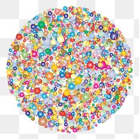 Colorful circle shape png clipart, transparent background. Free public domain CC0 image.