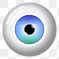 Eye-ball png clipart, transparent background. Free public domain CC0 image.