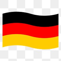 German flag png clipart, transparent background. Free public domain CC0 image.