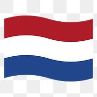 The Netherlands flag png clipart, transparent background. Free public domain CC0 image.