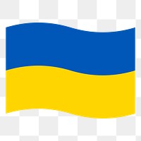 Ukrainian flag png clipart, transparent background. Free public domain CC0 image.