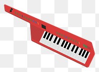 Keytar musical instrument png clipart, transparent background. Free public domain CC0 image.