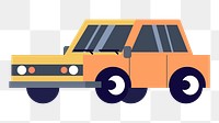 Yellow car png clipart, transparent background. Free public domain CC0 image.