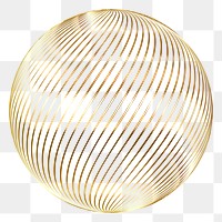 Gold spring globe png clipart, transparent background. Free public domain CC0 image.