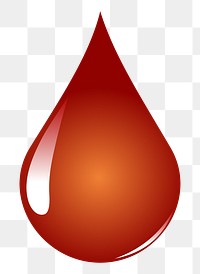 Blood droplet png clipart, transparent background. Free public domain CC0 image.