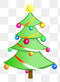 Christmas tree png clipart, transparent background. Free public domain CC0 image.