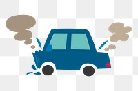 Car breaking down png clipart, transparent background. Free public domain CC0 image.