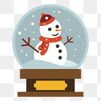 Christmas snow globe png clipart, transparent background. Free public domain CC0 image.