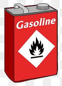 Gasoline bucket png clipart, transparent background. Free public domain CC0 image.