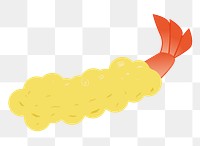 Deep fried shrimp png clipart, transparent background. Free public domain CC0 image.