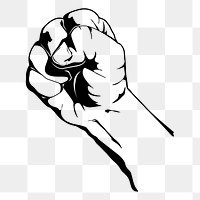 Fist hand gesture png clipart, transparent background. Free public domain CC0 image.