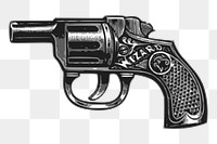 Russian roulette gun png clipart, transparent background. Free public domain CC0 image.