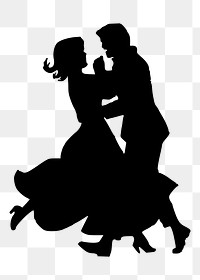 Dance couple png sticker, transparent background. Free public domain CC0 image.