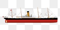 Ship  png clipart illustration, transparent background. Free public domain CC0 image.