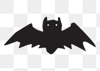 Bat png sticker, transparent background. Free public domain CC0 image.